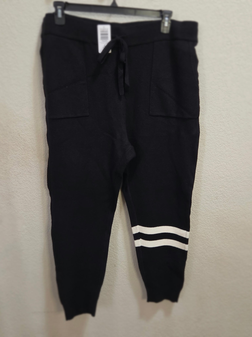 Torrid Black Jogger Pants with White Stripes New With Tags